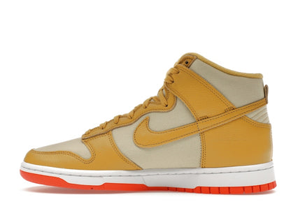 Nike Dunk High Wheat Gold Safety Orange