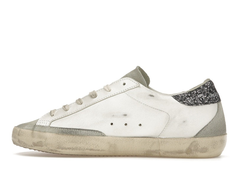 Golden Goose Super-Star White Dark Grey Glitter (Women's)