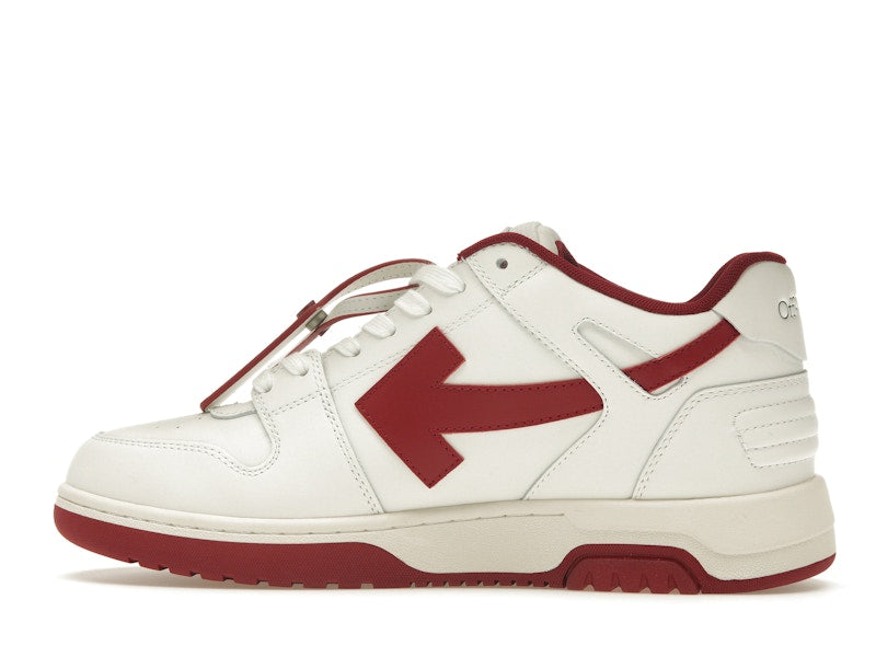 OFF-WHITE Out Of Office OOO Low Tops White Red White Tag