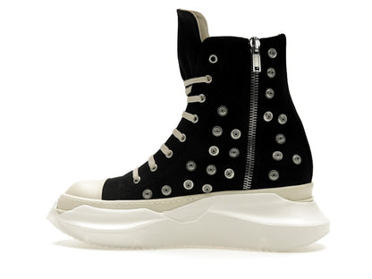 Rick Owens DRKSHDW Abstract Sneaks Studded Eyelets Black Milk