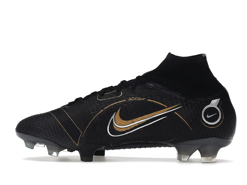 Nike Mercurial Superfly 8 FG Black Metallic Silver Gold