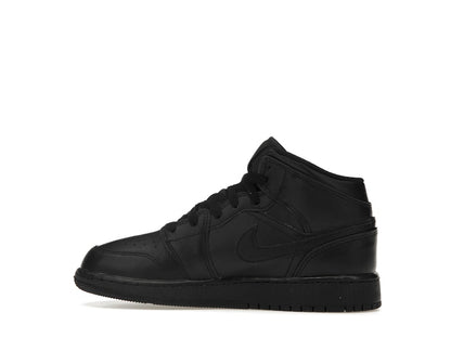 Jordan 1 Mid Triple Black (GS)