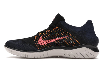 Nike Free RN Flyknit 2018 Black Flash Crimson Orange Peel