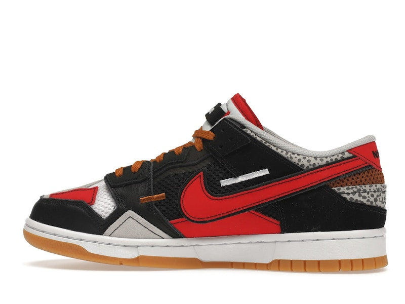Nike Dunk Low Scrap Black Grey University Red