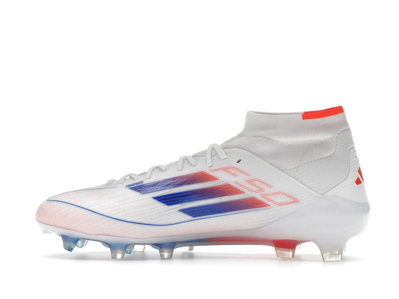 adidas F50 Elite Mid FG Cloud White Lucid Blue Solar Red (Women's)