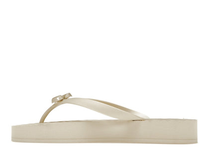 Gucci Chevron Thong Sandal White Rubber