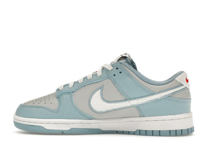 Nike Dunk Low Retro Fleece Swoosh Worn Blue