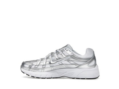 Nike P-6000 White Metallic Silver (GS)