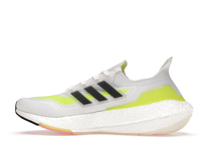 adidas Ultra Boost 21 White Solar Yellow