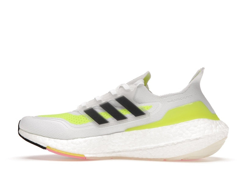 adidas Ultra Boost 21 White Solar Yellow