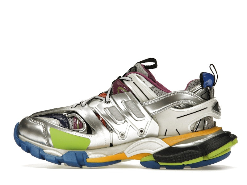 Balenciaga Track Leather Free White Silver Multi