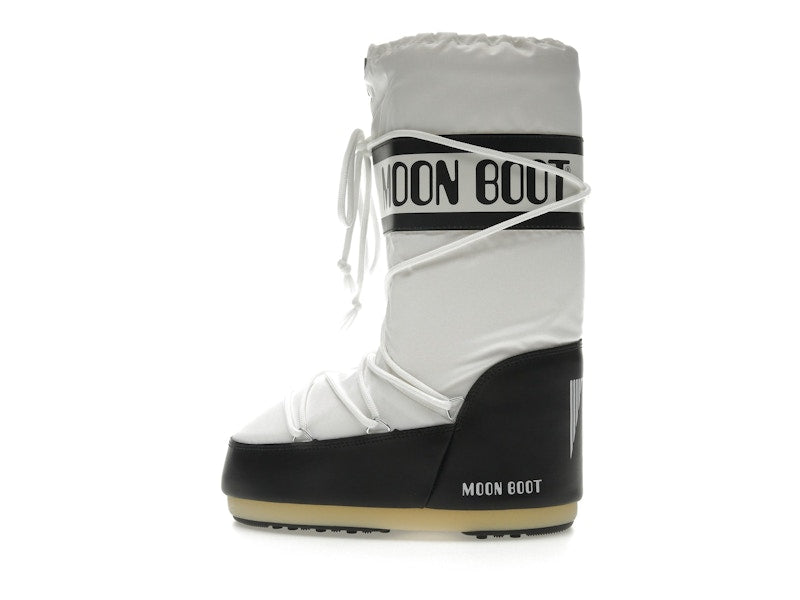 Moon Boot Icon Nylon Boot Black White