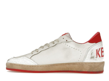 Golden Goose Ball-Star Low White Red