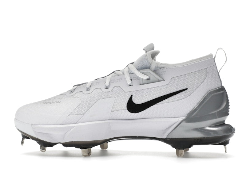 Nike Force Zoom Trout 9 Elite White Black Pure Platinum Metallic Silver