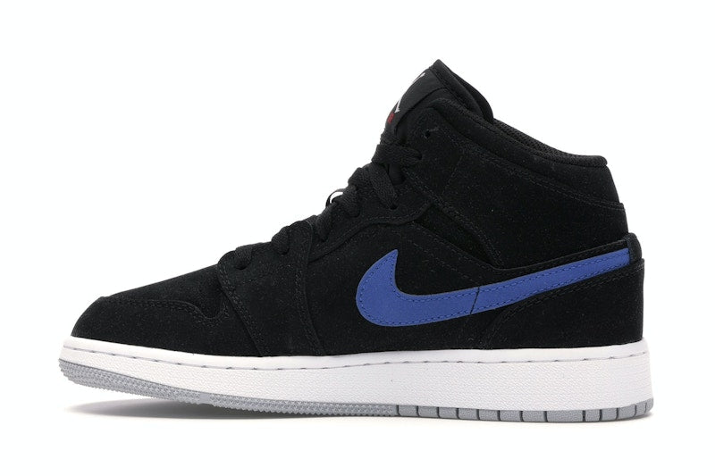 Jordan 1 Mid Multi-Color Swoosh Black (GS)