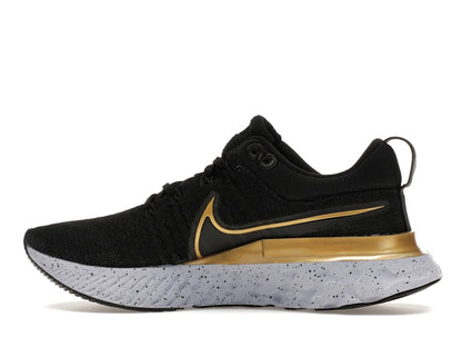 Nike React Infinity Run Flyknit 2 Black Metallic Gold (Women's)