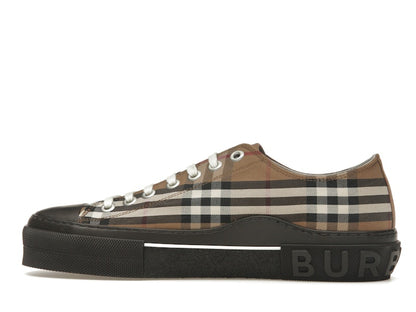 Burberry Vintage Check Lace-Up Sneaker Beige Brown