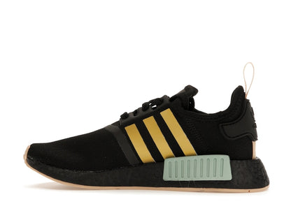 adidas NMD R1 Black Gold Metallic Halo Amber (Women's)