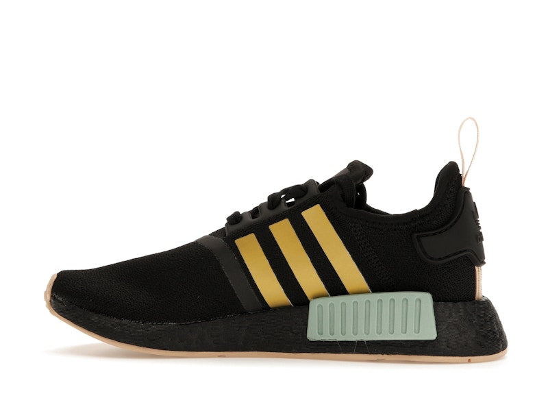 adidas NMD R1 Black Gold Metallic Halo Amber (Women's)