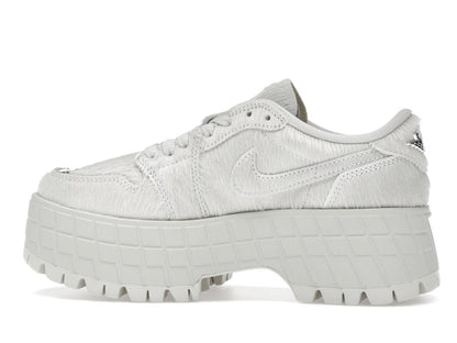 Jordan 1 Low Brooklyn Light Bone Metallic Silver (Women's)