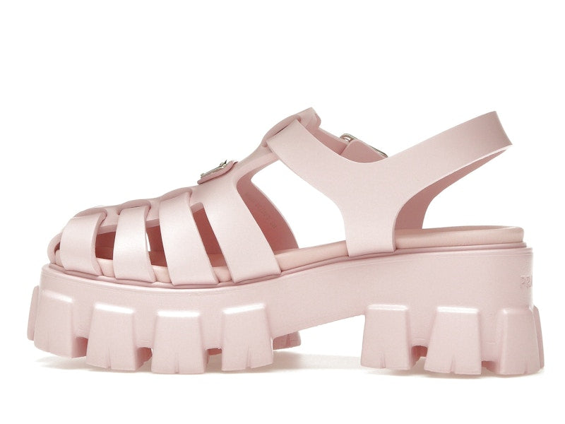 Prada Monolith Foam Rubber 55mm Sandals Alabaster Pink
