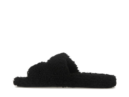 Balenciaga Paris Furry Slide Black (Women's)