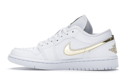 Jordan 1 Low White Metallic Gold (Women's)
