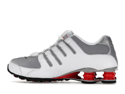 Nike Shox NZ White Red Metallic Silver