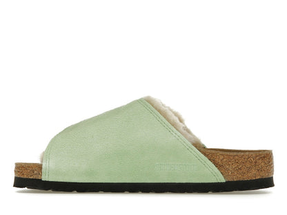 Birkenstock Solana Shearling Slide Stussy Washed Green