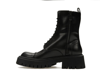 Balenciaga Tractor 20mm Zip Up Boot Black