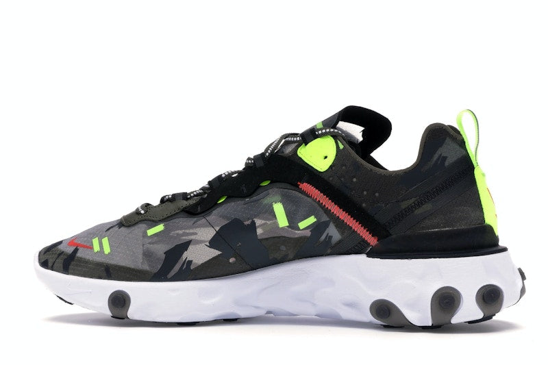 Nike React Element 87 Medium Olive Bright Crimson