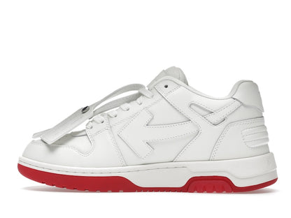 OFF-WHITE Out Of Office "OOO" Low Tops For Walking White White Red SS22