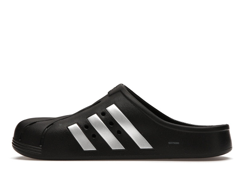 adidas Adilette Clog Black Silver