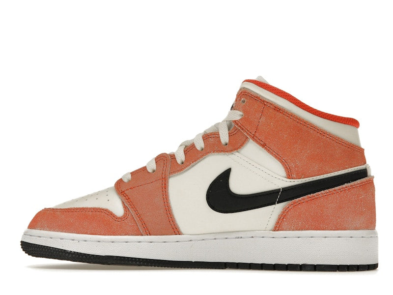 Jordan 1 Mid SE Orange Suede (GS)