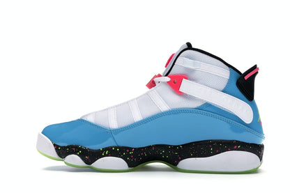 Jordan 6 Rings White Light Blue Fury Cyber