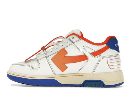 OFF-WHITE Out Of Office OOO Low Tops White Orange Blue Contrast Stitching