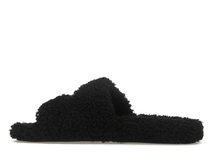Balenciaga Paris Furry Slide Black
