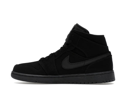 Jordan 1 Mid Black Black White