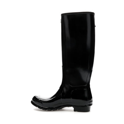 Hunter Original Tall Gloss Rain Boots Black (Women's)