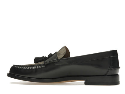 Gucci Tassel GG Canvas Loafers Black Ebony