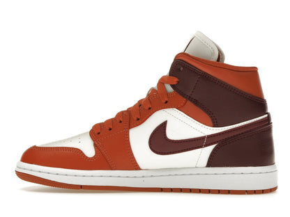 Jordan 1 Mid Dusty Peach Night Maroon (Women's)