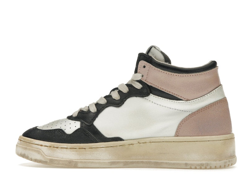 Autry Medalist Leather Mid Super Vintage White Pink Black (Women's)