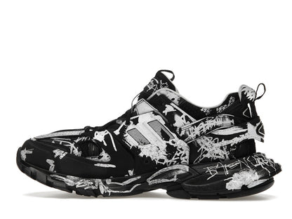 Balenciaga Track Graffiti Black White