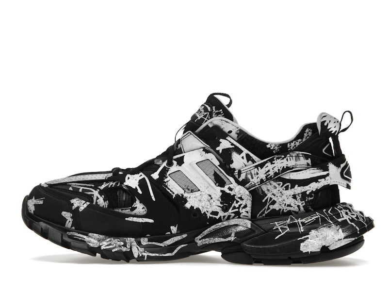 Balenciaga Track Graffiti Black White