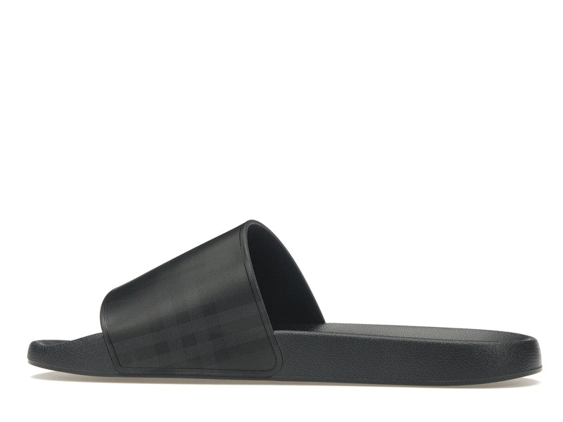 Burberry Embossed Logo Slides Dark Blue