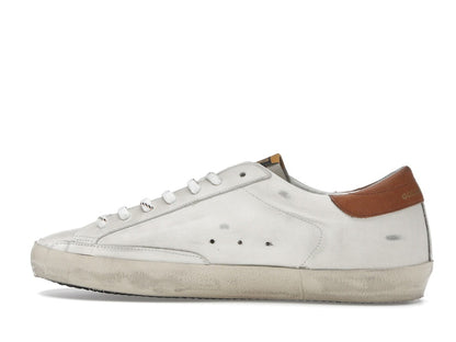Golden Goose Super-Star White Grey Brown Heel Tab