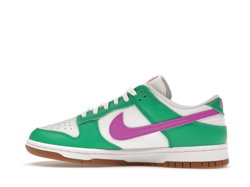 Nike Dunk Low White Stadium Green Fuchsia (Women's)