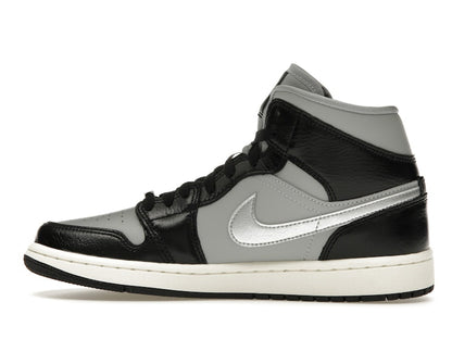 Jordan 1 Mid SE Black Metallic Silver (Women's)