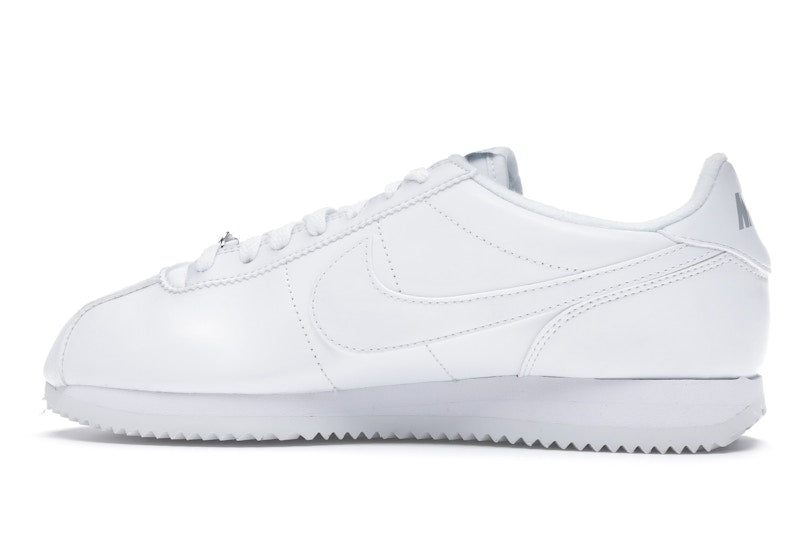 Nike Cortez Basic Leather White White-Wolf Grey-Mtllc Silver