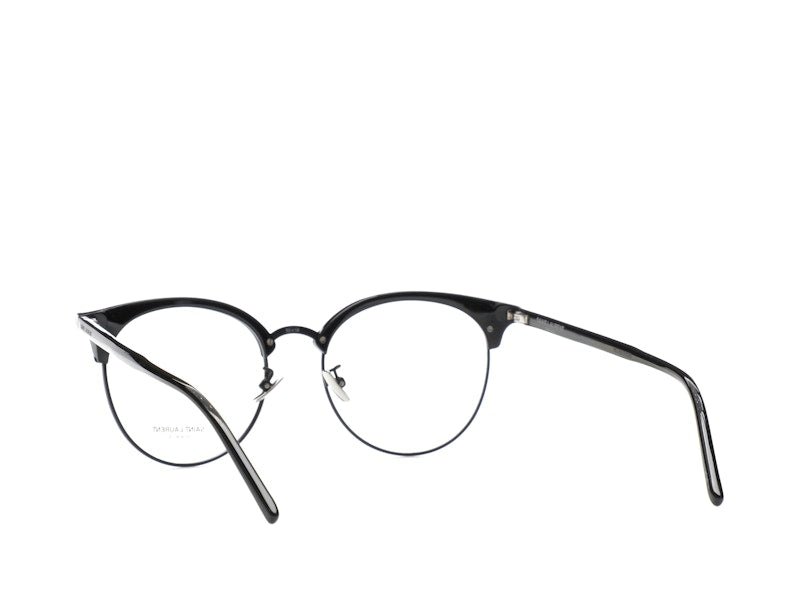 Saint Laurent Round-Frame Acetate Optical Frames Black Black Transparent (SL233F-30002729-001)
